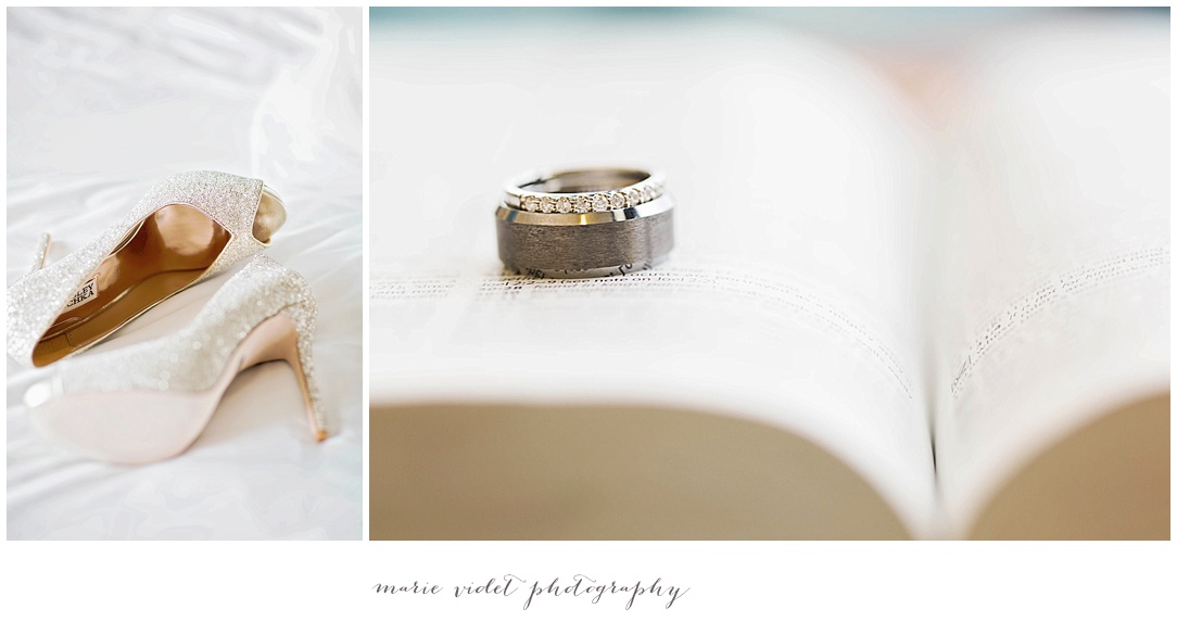 wedding ring + shoe detail photo 