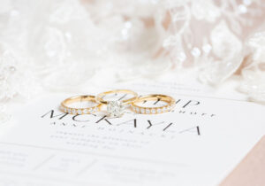 wedding rings bridal flatlays
